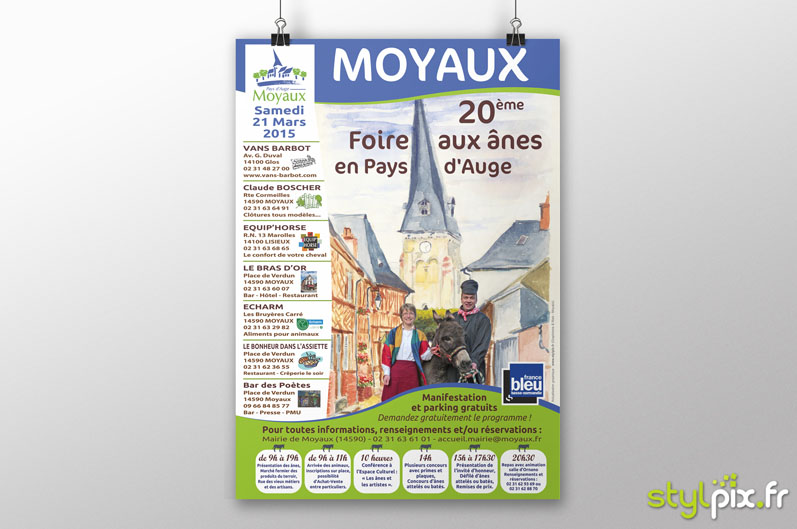 Flyers Foire aux Anes 2015 Moyaux Pays Auge