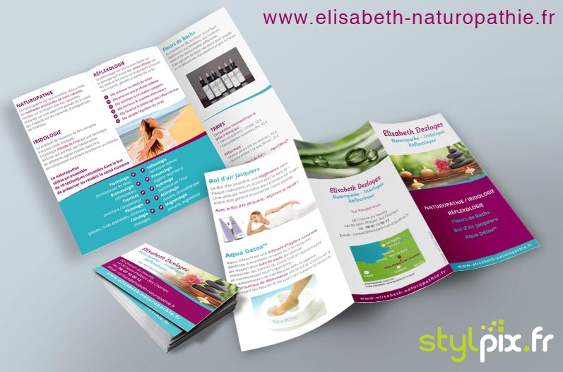 Flyer carte visite Naturopathie lisieux