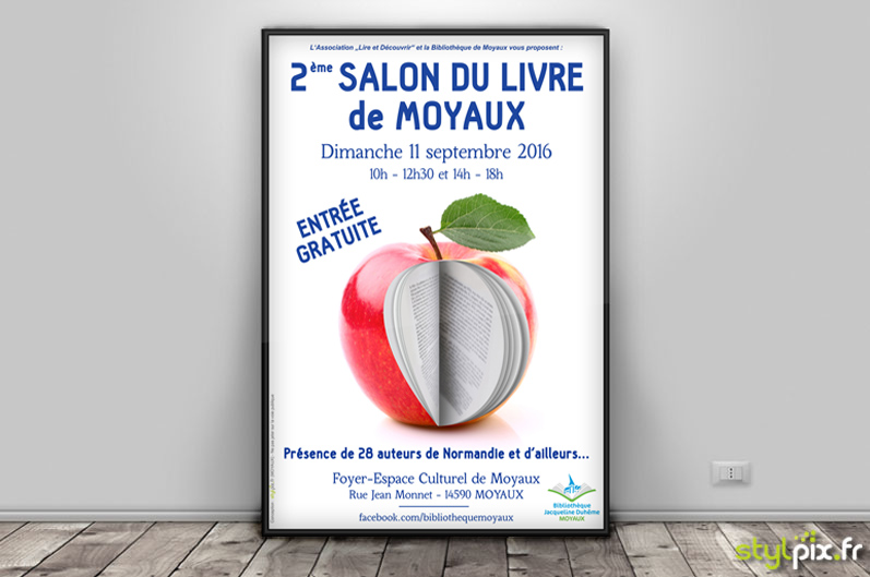 Affiche salon livre Moyaux Calvados Normandie