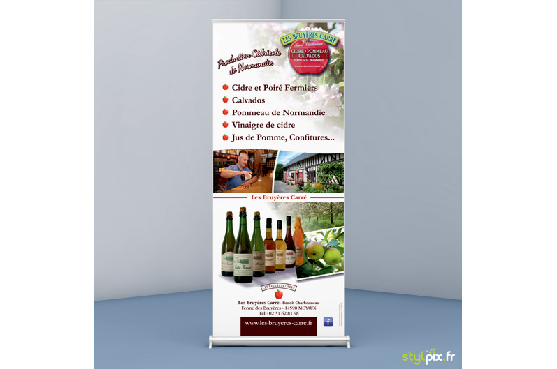 réalisation graphique roll up cidre