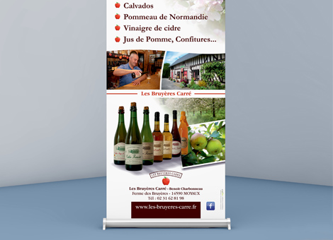 réalisation graphique roll up cidre