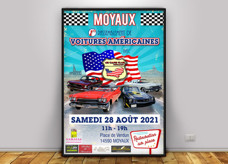 US Cars Club Normandy – Affiche/Flyers