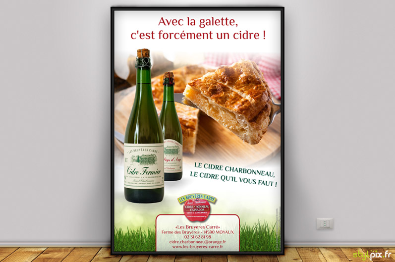 créateur affiche cidre galette normandie