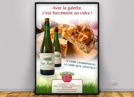 graphiste affiche cidre calvados