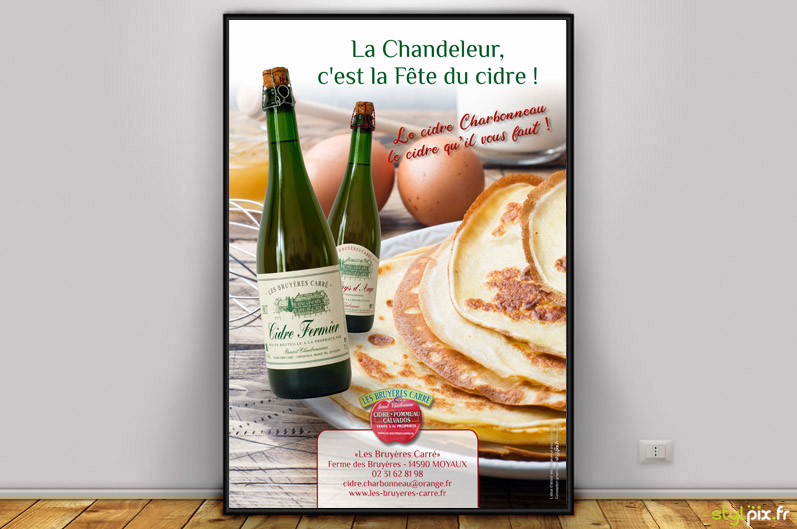 créateur affiche cidre galette normandie